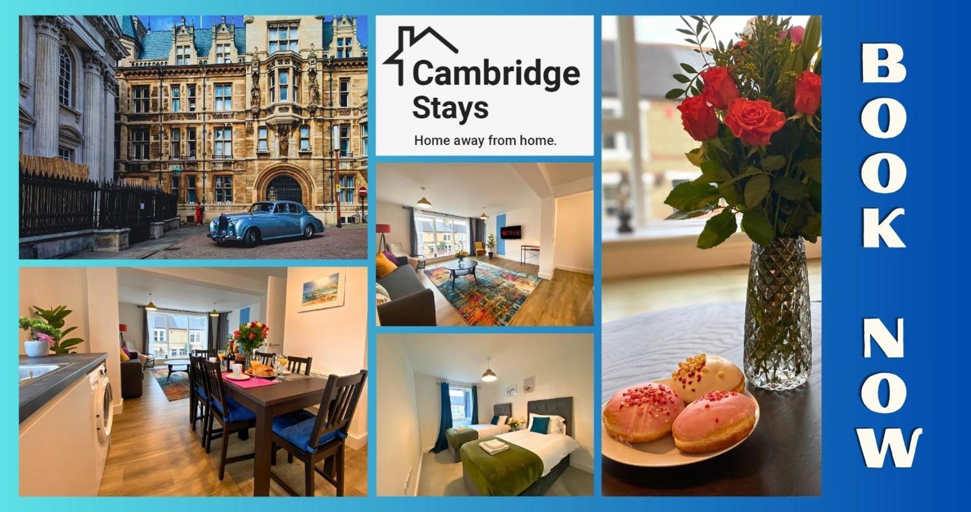 Cambridge Stays Riverside Apart Hotel With 2Br Flats At The City Centre-Parking-Balcony Eksteriør billede